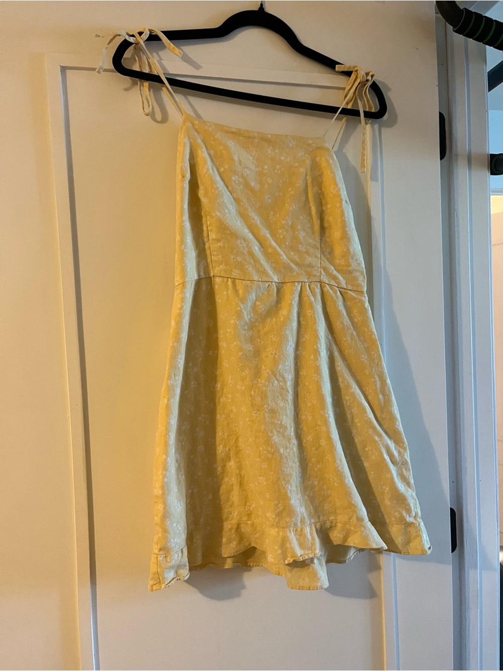 Abercrombie & Fitch Yellow Mini Dress with Tie Straps